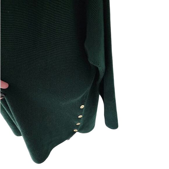 Michael Kors hunter Green button trim thermal sweater plus size 3X new - Picture 2 of 7